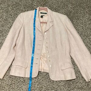Ralph Lauren muted, pastel pink linen jacket